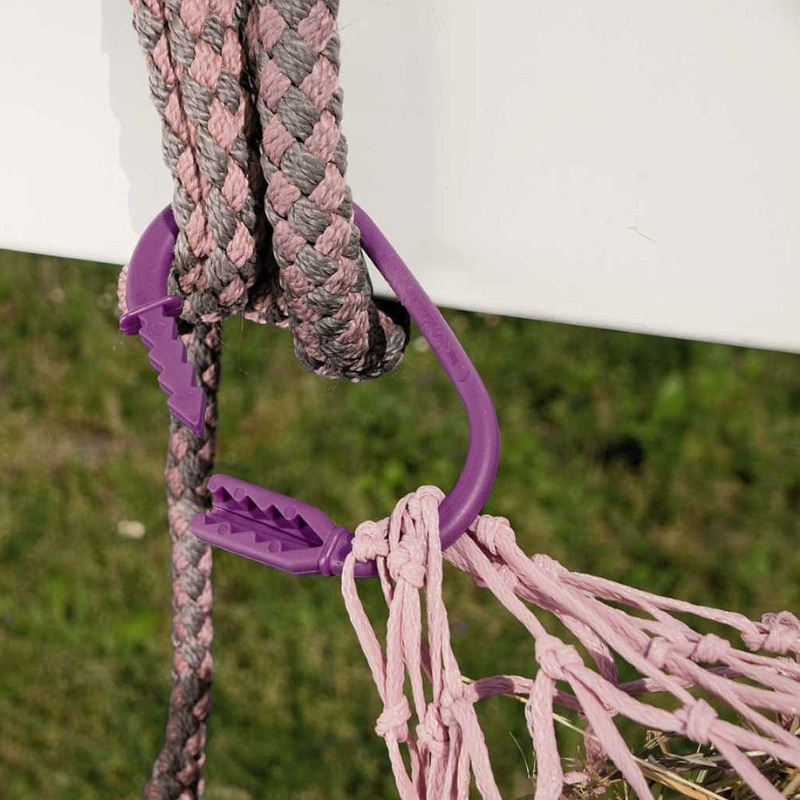 Equi-Ping Safety Release voorbeeld veilig vastzetten van een hooinet