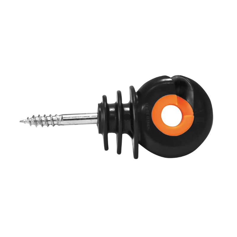 Gallagher XDI ringisolatoren (25 stuks) met metalen kern en slijtage-indicator, geschikt voor koord of draad op houten palen