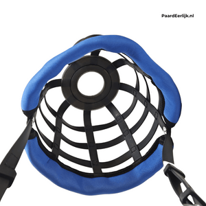 De mand van de easygrazer is zacht en luchtig. Hierdoor kan je paard goed ademen en is het graasmasker minder benauwd