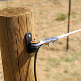 Verbind 2 schrikkoorden schrikdraden eenvoudig met deze cordverbinder met vleugelmoeren