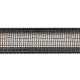 Close‑up van het 40 mm brede Gallagher schriklint met koperdraad en RVS‑draden; veilige slijtvaste geleiding 