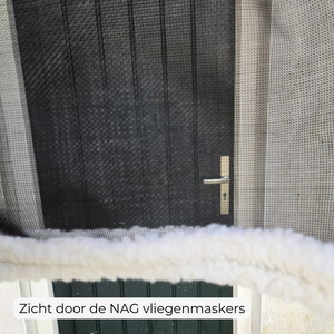 hoe een paard door een NAG vliegenmasker kan zien